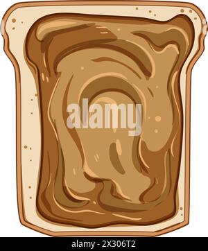 Köstliche Toast Marmelade Cartoon Vektor Illustration Stock Vektor