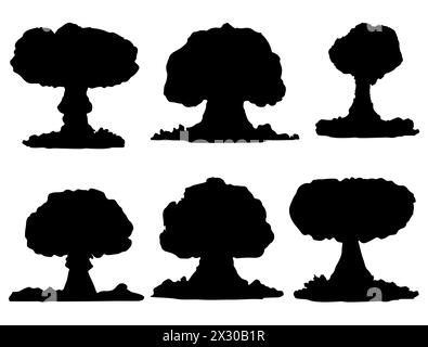 Bombenexplosion Silhouette Vektorkunst Stock Vektor