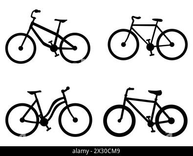 Fahrrad Silhouette Vektorgrafik Stock Vektor