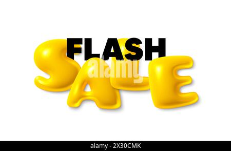 Flash-Angebot 3D-Banner. Großes Sonderangebot. Ballon mit Sonderangebot. Abzeichen für Preisangebot, Banner für Geschäftsangebote. Vektor Stock Vektor