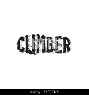Climber Logo-Design. Outdoor-Logo Stock Vektor