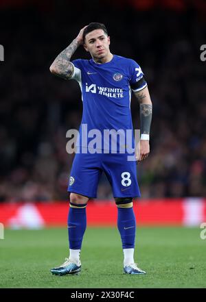 London, Großbritannien. April 2024. Enzo Fernández aus Chelsea während des Premier League-Spiels im Emirates Stadium in London. Der Bildnachweis sollte lauten: David Klein/Sportimage Credit: Sportimage Ltd/Alamy Live News Stockfoto