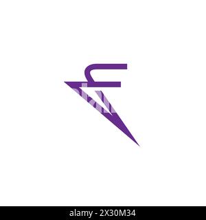 F Line Logo einfach. F-Logo Stock Vektor