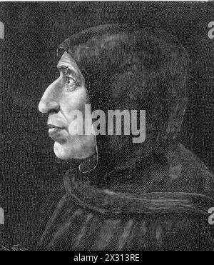 Savonarola, Girolamo, 21.9.1452 - 23.5,1498, italienischer Kaplan, ADDITIONAL-RIGHTS-CLEARANCE-INFO-NOT-AVAILABLE Stockfoto