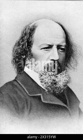 Tennyson, Alfred, 1. Baron, 6.8.1809–6.10.1892, britischer Schriftsteller, ADDITIONAL-RIGHTS-CLEARANCE-INFO-NOT-AVAILABLE Stockfoto