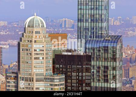 Geografie / Reise, USA, New York, New York City, Blick vom Top of Rock in Richtung Norden, Midtown, ADDITIONAL-RIGHTS-CLEARANCE-INFO-NOT-AVAILABLE Stockfoto