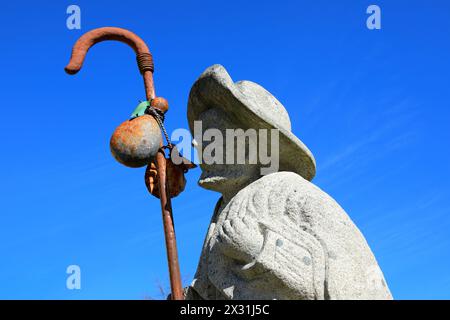 Geographie / Reise, Spanien, Lugo, Samos, Pilgerstatue, ADDITIONAL-RIGHTS-CLEARANCE-INFO-NOT-AVAILABLE Stockfoto