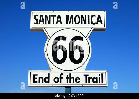 Geografie / Reise, USA, Kalifornien, Los Angeles, Ende der Route 66, Santa Monica, ADDITIONAL-RIGHTS-CLEARANCE-INFO-NOT-AVAILABLE Stockfoto