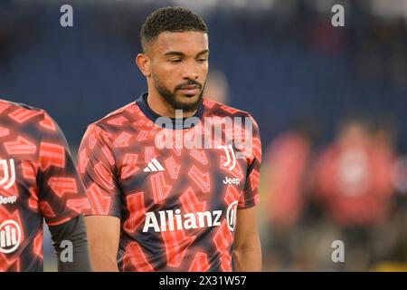 Rom, Italien. April 2024. Stadio Olimpico, Roma, Italien - Bremer des FC Juventus während des Fußballspiels Coppa Italia, Lazio vs Juventus, 23. April 2024 (Foto: Roberto Ramaccia/SIPA USA) Credit: SIPA USA/Alamy Live News Stockfoto