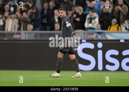 Rom, Italien. April 2024. Stadio Olimpico, Roma, Italien - Danilo vom FC Juventus während des Fußballspiels Coppa Italia, Lazio vs Juventus, 23. April 2024 (Foto: Roberto Ramaccia/SIPA USA) Credit: SIPA USA/Alamy Live News Stockfoto