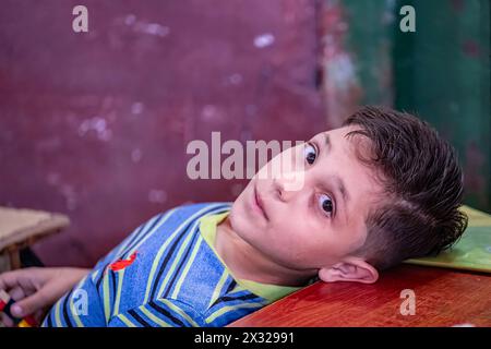 Schüler in der Schule in Kuba Stockfoto