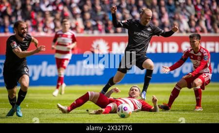 Düsseldorf, Deutschland. April 2024. Matthias Zimmermann (F95) Jomaine Consbruch Fortuna Düsseldorf - SpVgg Greuther Fürth 20.04.2024 Copyright ( Stockfoto