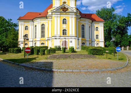 Evangelische Sophienkirche in Pokoj, Bezirk Namyslow, Woiwodschaft Oppeln, Oberschlesien, Polen. Stockfoto