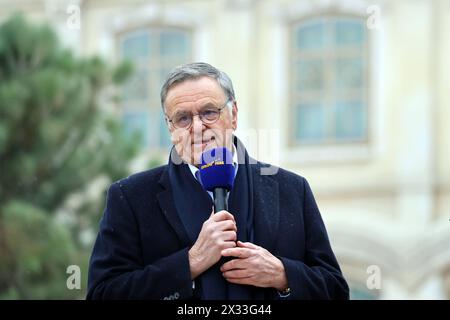 Rost, Deutschland 24. April 2024: Pressekonferenz Themenbereich Kroatien - Eröffnung Voltron Nevera 2024 Im Bild: geschäftsführender Gesellschafter Roland Mack im Europapark Rust Europa Park Baden Württemberg *** Rust, Deutschland 24. April 2024 Pressekonferenz Themenbereich Kroatien Eröffnung Voltron nevera 2024 im Bild Managing Partner Roland Mack im Europapark Rust Europa Park Baden Württemberg Copyright: xFotostandx/xHettichx Stockfoto