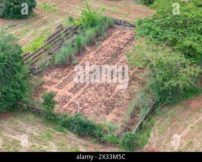 Itaja, Goias, Brasilien - 04 13 2024: Luftbild des Itaja Turis Clube Panoramas Stockfoto