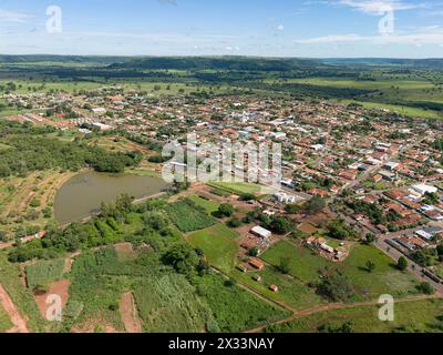 Itaja, Goias, Brasilien - 04 16 2024: Luftbild der Stadt itaja goias Stockfoto