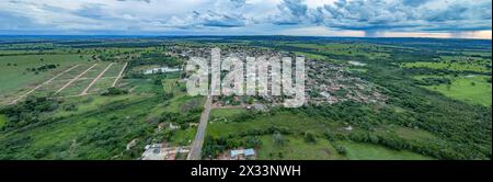 Itaja, Goias, Brasilien - 04 16 2024: Luftbild der Stadt itaja goias Stockfoto