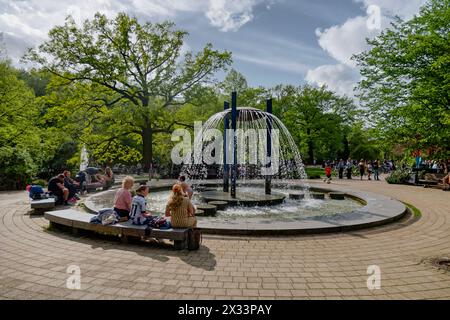 Volkspark Friedrichshain, Springbrunnen, Frühling, Berlin Stockfoto