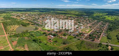 Itaja, Goias, Brasilien - 04 16 2024: Luftbild der Stadt itaja goias Stockfoto