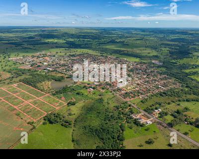 Itaja, Goias, Brasilien - 04 16 2024: Luftbild der Stadt itaja goias Stockfoto