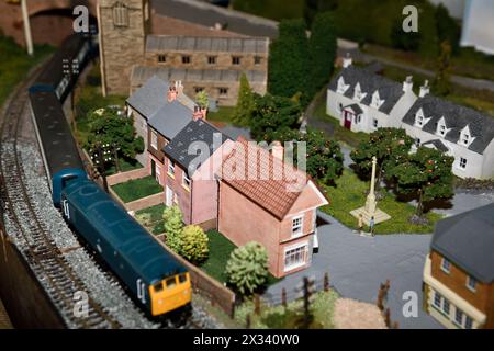 Modelleisenausstellung in Chard Guildhall Somerset am 21. April Sonntag 2024 Stockfoto