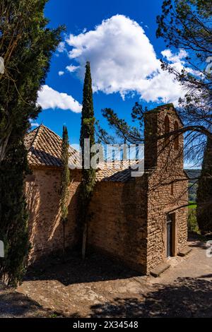 Iglesia de Santa María, Castell de Balsareny, Katalonien, Spanien Stockfoto