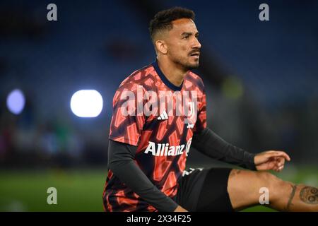 Juventus’ Danilo während des Fußballspiels Coppa Italia zwischen SS Lazio und Juventus im Stadio Olimpico am 23. April 2024 in Rom Stockfoto