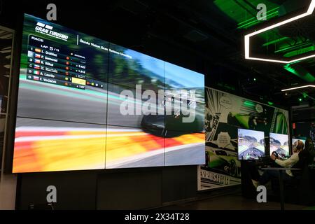 Prag, Tschechische Republik. April 2024. Weltpremiere der Designstudie Skoda Vision Gran Turismo in Prag, Tschechische Republik, 24. April 2024. Quelle: Michal Kamaryt/CTK Photo/Alamy Live News Stockfoto