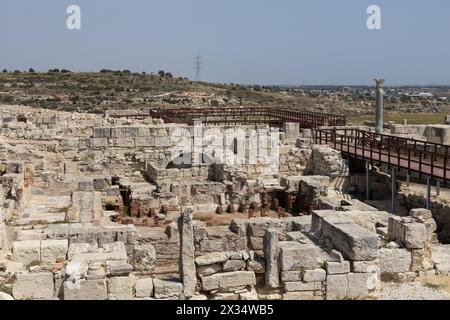 Die archäologische Stätte von Kourion im Detail Stockfoto