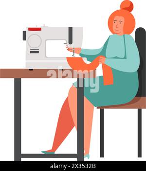 Geschäftsleute nähen, Vektor flache isolierte Illustration Stock Vektor