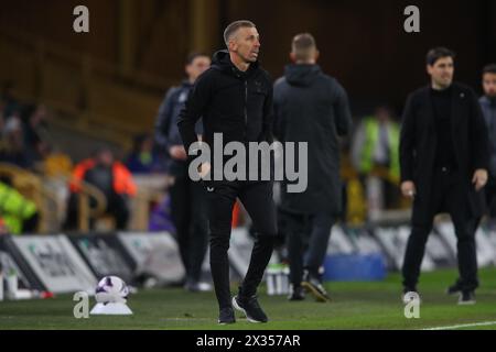 Wolverhampton, Großbritannien. April 2024. Gary O'Neil Manager der Wolverhampton Wanderers während des Premier League Spiels Wolverhampton Wanderers gegen Bournemouth in Molineux, Wolverhampton, Vereinigtes Königreich, 24. April 2024 (Foto: Gareth Evans/News Images) in Wolverhampton, Vereinigtes Königreich am 24. April 2024. (Foto: Gareth Evans/News Images/SIPA USA) Credit: SIPA USA/Alamy Live News Stockfoto