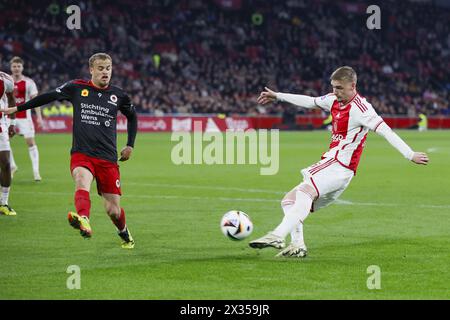 Amsterdam, Niederlande. April 2024. AMSTERDAM, 24.04.2024, Johan Cruijff Arena, niederländischer Eredivisie Football, Saison 2023/2024, Übereinstimmung zwischen Ajax und Excelsior. Beschreibung: Pro Shots/Alamy Live News Stockfoto