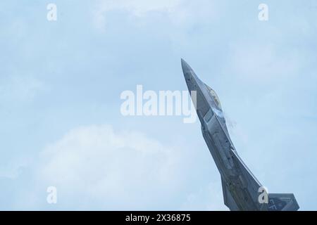 Sanford, Florida, USA, 21. April 2024, F22 Raptor während der Orlando Air Show 2024 auf dem Orlando, Sanford International Airport. (Foto: März Stockfoto
