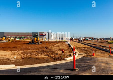 Ein neues Costco-Großhandelslager im Bau in Riverbank, Kalifornien Stanislaus County USA Stockfoto