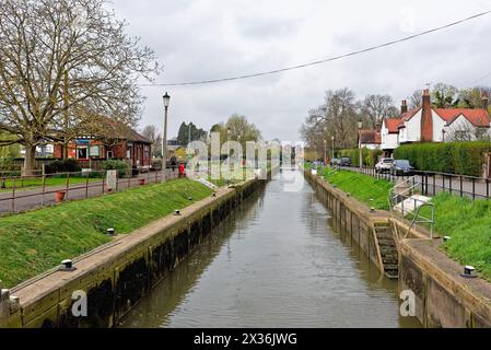 Teddington Lock an der Themse Greater London England Großbritannien Stockfoto