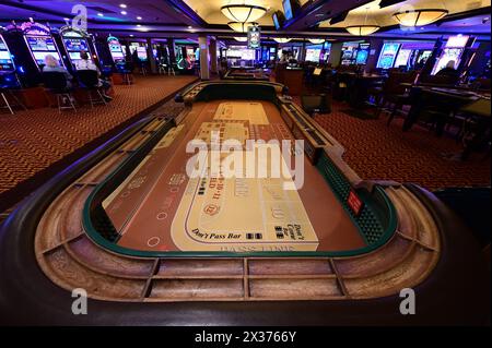 Craps-Tisch in einem Kasino in Las Vegas Stockfoto