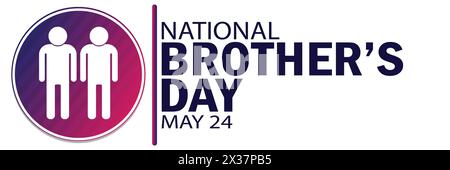 National Brother's Day. Mai. Geeignet für Grußkarten, Poster und Banner. Vektorabbildung. Stock Vektor