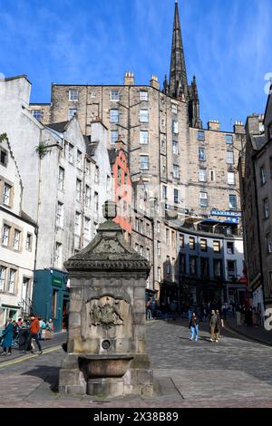 Edinburgh, Schottland - 31. März 2024: Blick auf Grassmarket auf Edinburgh auf Schottland Stockfoto