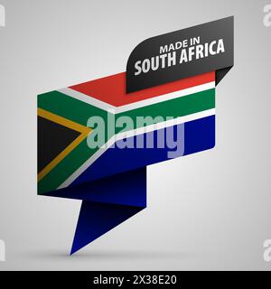 Hergestellt in Südafrika Grafik und Label. Element der Wirkung für die Verwendung, die Sie daraus machen möchten. Stock Vektor