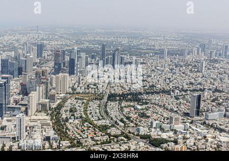 Tel Aviv, Israel. April 2024. Luftbild, Tel Aviv, 23. April 2024. Quelle: dpa/Alamy Live News Stockfoto