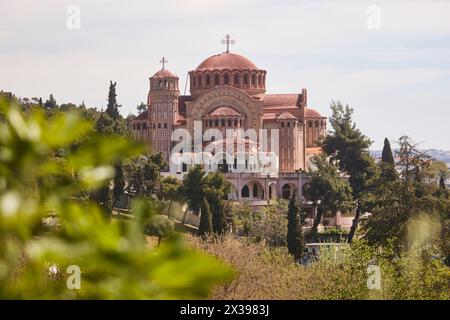 Thessaloniki, griechische Stadtregion von Mazedonien im Norden Griechenlands Wahrzeichen Agios Pavlos Kirche des Heiligen Paulus Stockfoto