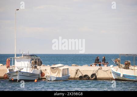 Thessaloniki, griechische Stadtregion Mazedonien im Norden Griechenlands Neoi Epivates Strand und Peraia Gebiet Stockfoto