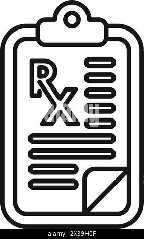 Medizinischer Test Clipboard Symbol Umrissvektor. Humananalyse. Regelmäßige Kontrolle Stock Vektor