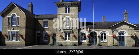 Vorderansicht des Bahnhofs Spalding, Lincolnshire, England, Großbritannien Stockfoto