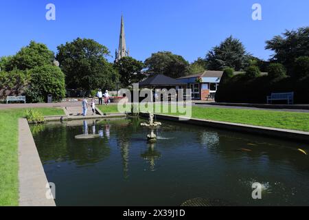 Frühlingsblumen in Ayscoughfee Hall and Gardens; Spalding Town; Lincolnshire; England; Großbritannien Stockfoto