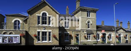 Vorderansicht des Bahnhofs Spalding, Lincolnshire, England, Großbritannien Stockfoto