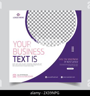 Clean Design Social Media Post Design and Elegance Business Agency Media Template Stock Vektor