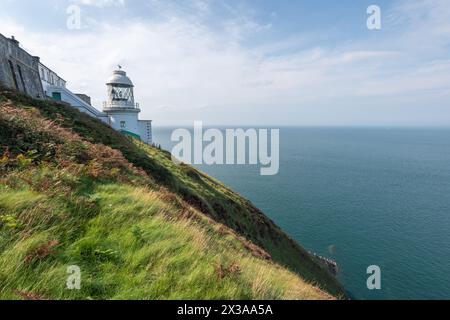 Foto des Leuchtturms von Foreland am Foreland Point an der nördlichen Devon Küste Stockfoto