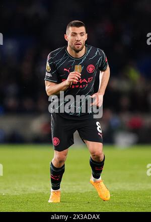 Mateo Kovacic von Manchester City während des Premier League-Spiels im American Express Stadium in Brighton. Bilddatum: Donnerstag, 25. April 2024. Stockfoto