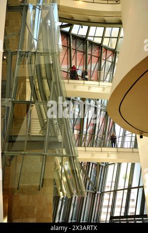 Inneneinrichtung, Guggenheim, Museum, Bilbao, Frank Gehry, Innenraum, Architektur, Spanien, Europa Stockfoto